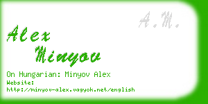 alex minyov business card